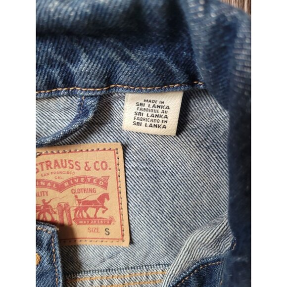 Levi's Denim Trucker Jacket Long Sleeve Y2K Women's Small - Picture 7 of 12
